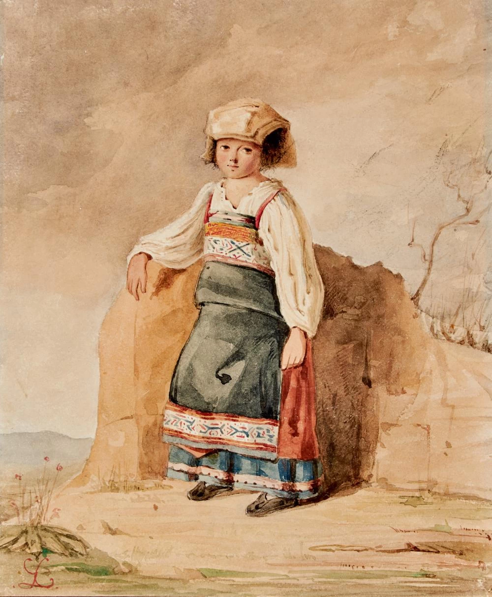 Bambina in costume tradizionale